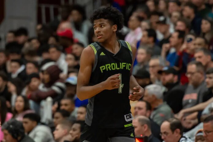 SPRINGFIELD, MA - JANUARY 19: Prolific Prep Crews guard Jalen Green (4) is pictured during the first half of the Spalding Hoophall Classic high school basketball game between the Prolific Prep Crew and La Lumiere Lakers on January 19, 2020 at Blake Arena in Springfield, MA